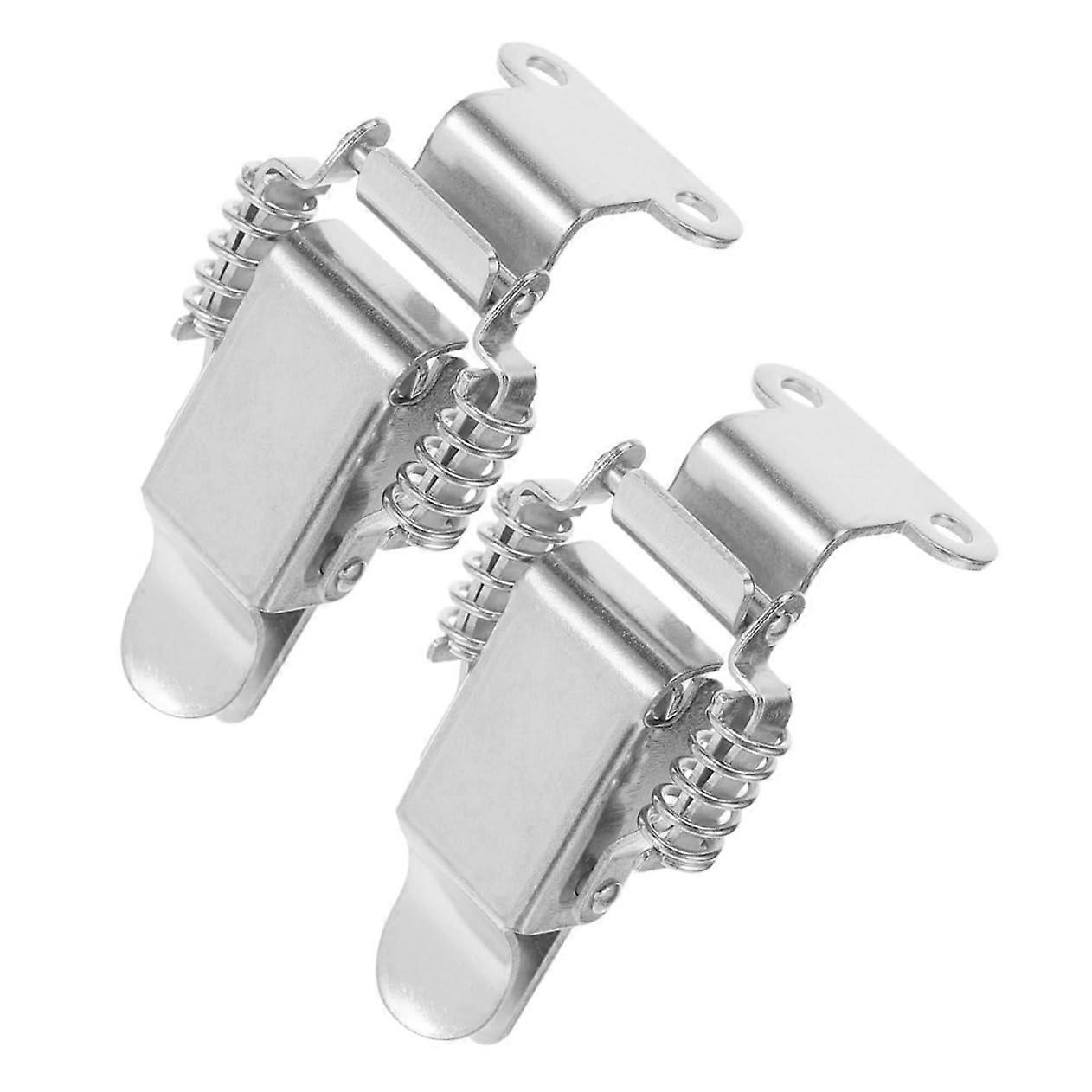 2Pcs Spring Loaded Toggle Latch with Secure Spring Lock, Durable Metal for Toolboxes Cabinets Storage Boxes
