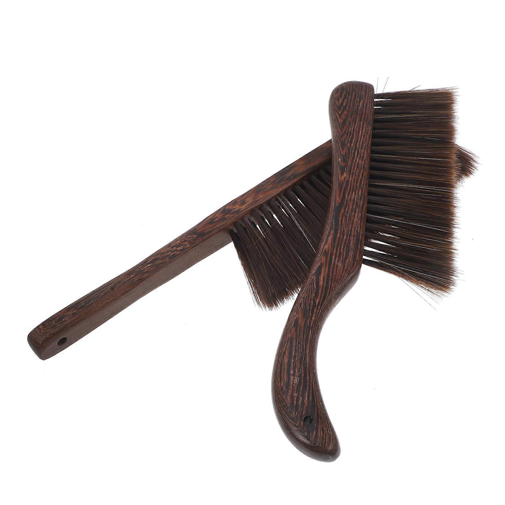 2pcs Wood Handle Cleaning Brush with Soft Bristles for MultiSurface Dusting and Home Use