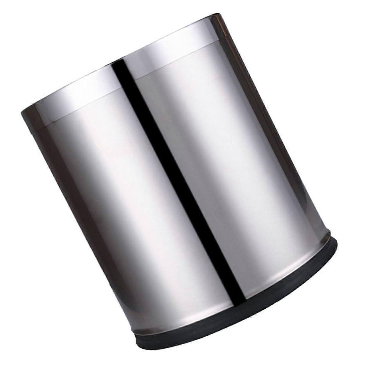 Stainless Steel Trash Can 10L DoubleLayer RustResistant Bin for Bathroom Kitchen Office Hotel