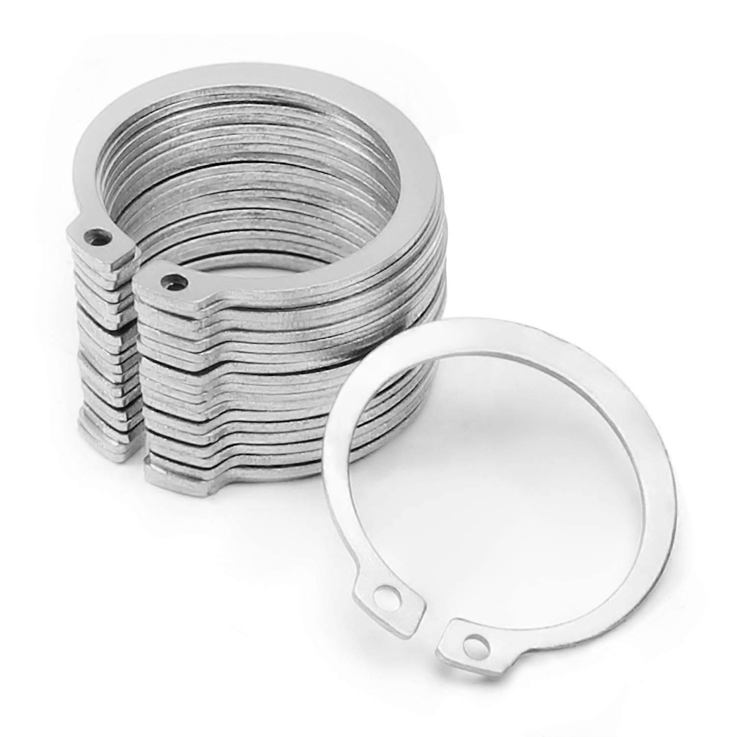 37mm Stainless Steel External Circlip Retaining Ring, RustResistant, Precision Fit, 20pcs Silver
