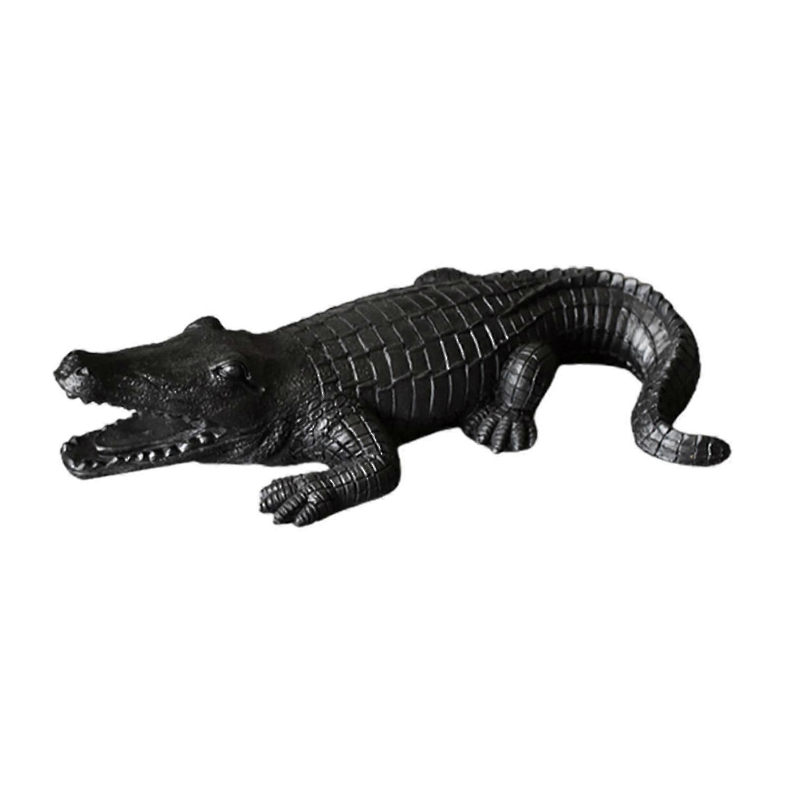 Crocodile Resin Figurine Ornament for Table Decor