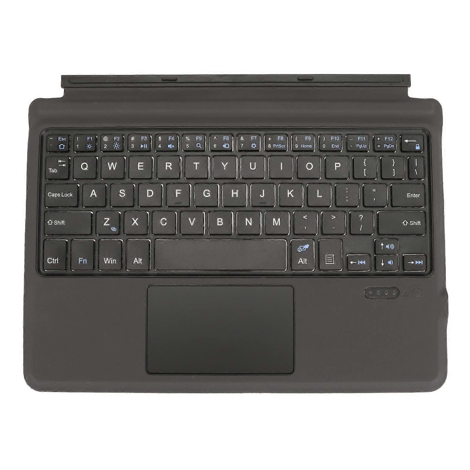 Slim Lightweight Wireless Keyboard with Builtin Trackpad, Foldable Bluetooth for Laptop and Tablet