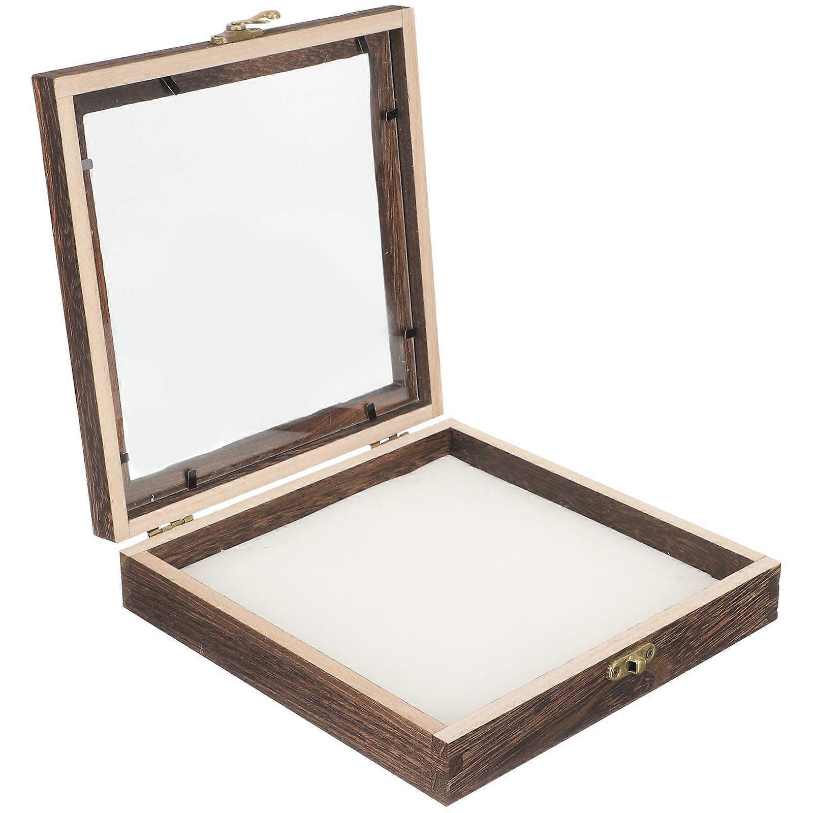 Wooden Specimen Display Case Protective Specimen Storage Box with EVA Pad