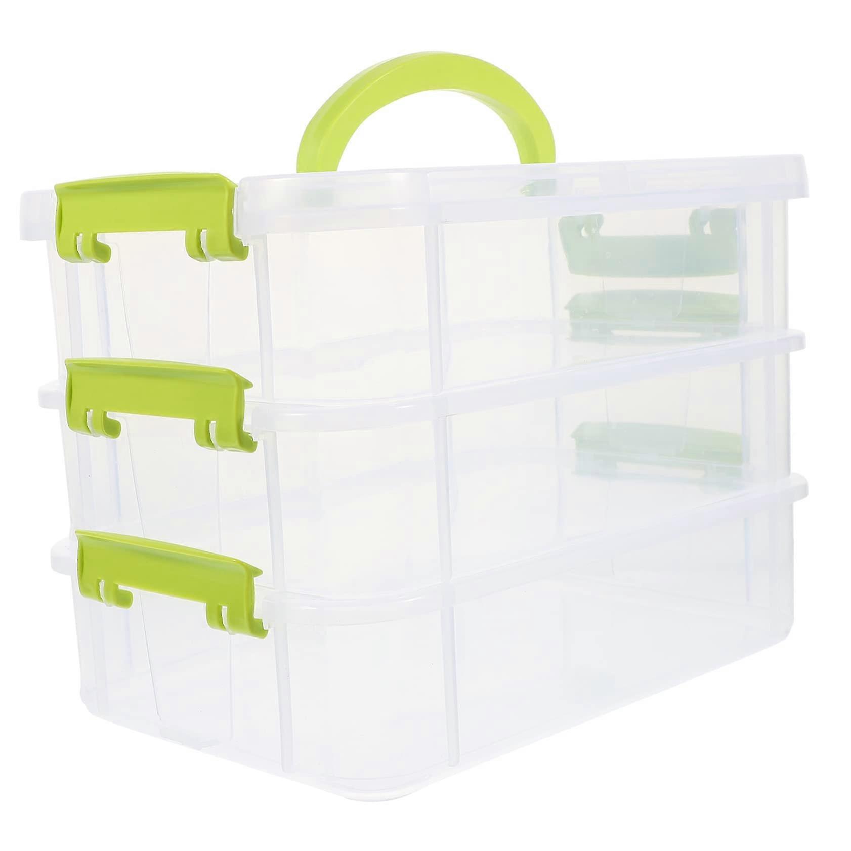 Clear Stackable Storage Bin with Lid, Transparent Plastic Organizer Box for Home and Office