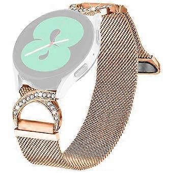 Klokkebånd til Samsung Galaxy Watch4 40mm / 44mm Milanese Metall Stropp Rhinestone Dekor
