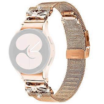 Für Samsung Galaxy Watch6/Watch6 Classic Strass-Edelstahl-Armband