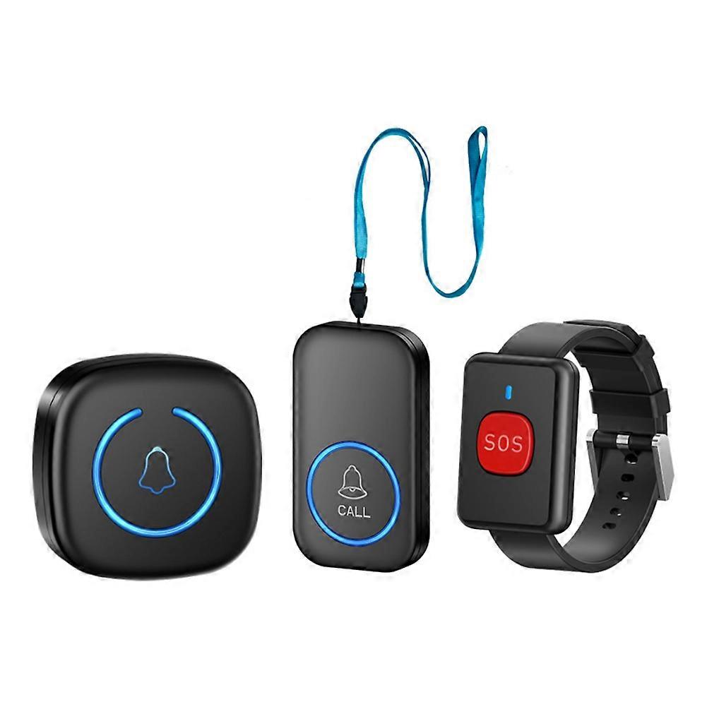 Alarme personnelle, sonnette télécommandée, montre noire