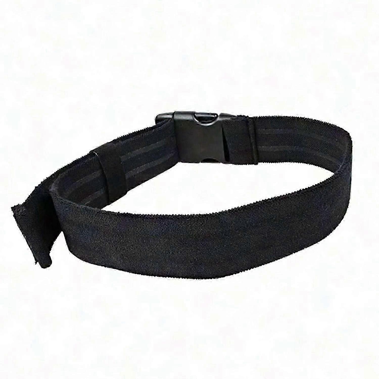 Adjustable thigh holster with quick-release strap for safe handgun carrying. Black