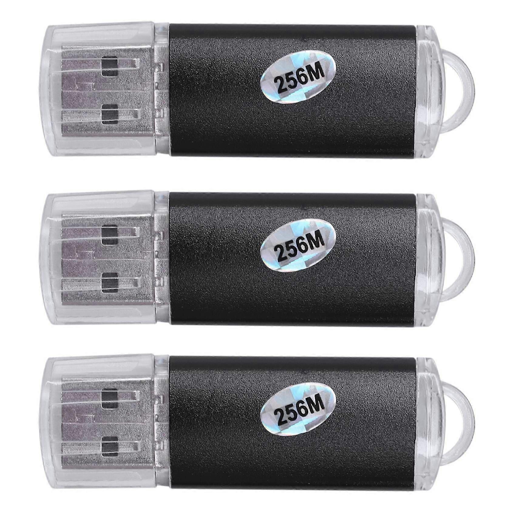 3X 256 MB USB 2.0 Flash U Disk Black