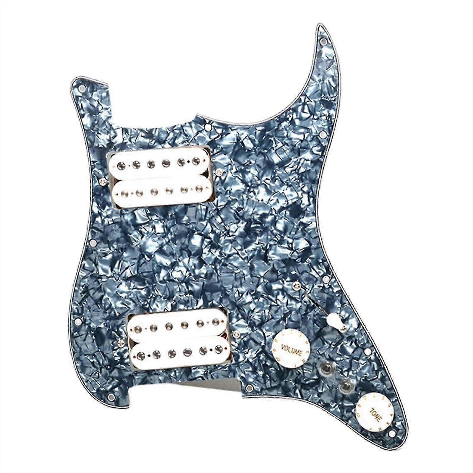 Prewired ST Style Electric Guitar Pickguard with Single Coil Pickup, Durable 3Layer Panel