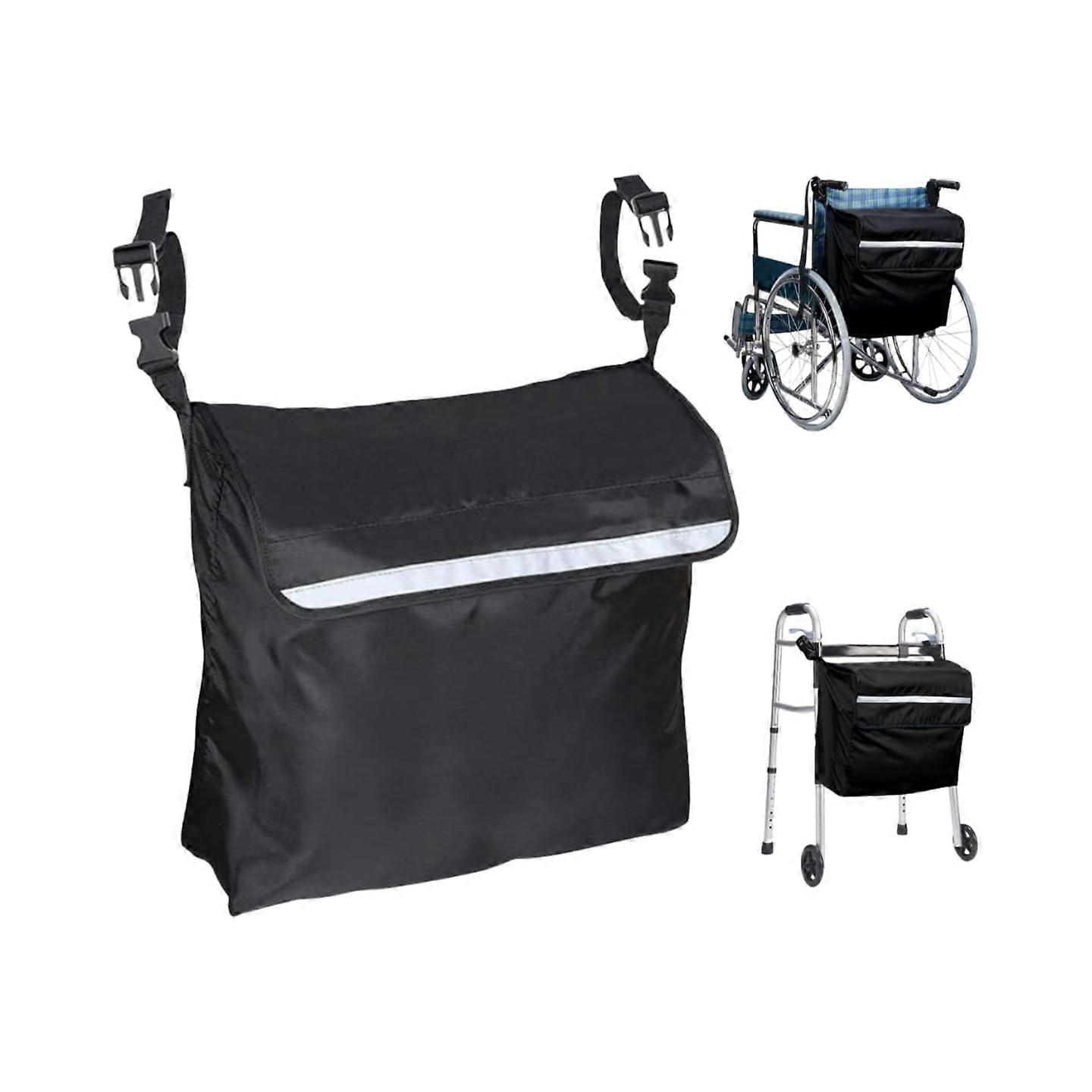 Waterproof Wheelchair Backpack with Large Storage, Adjustable Straps and Reflective Strips for Walker