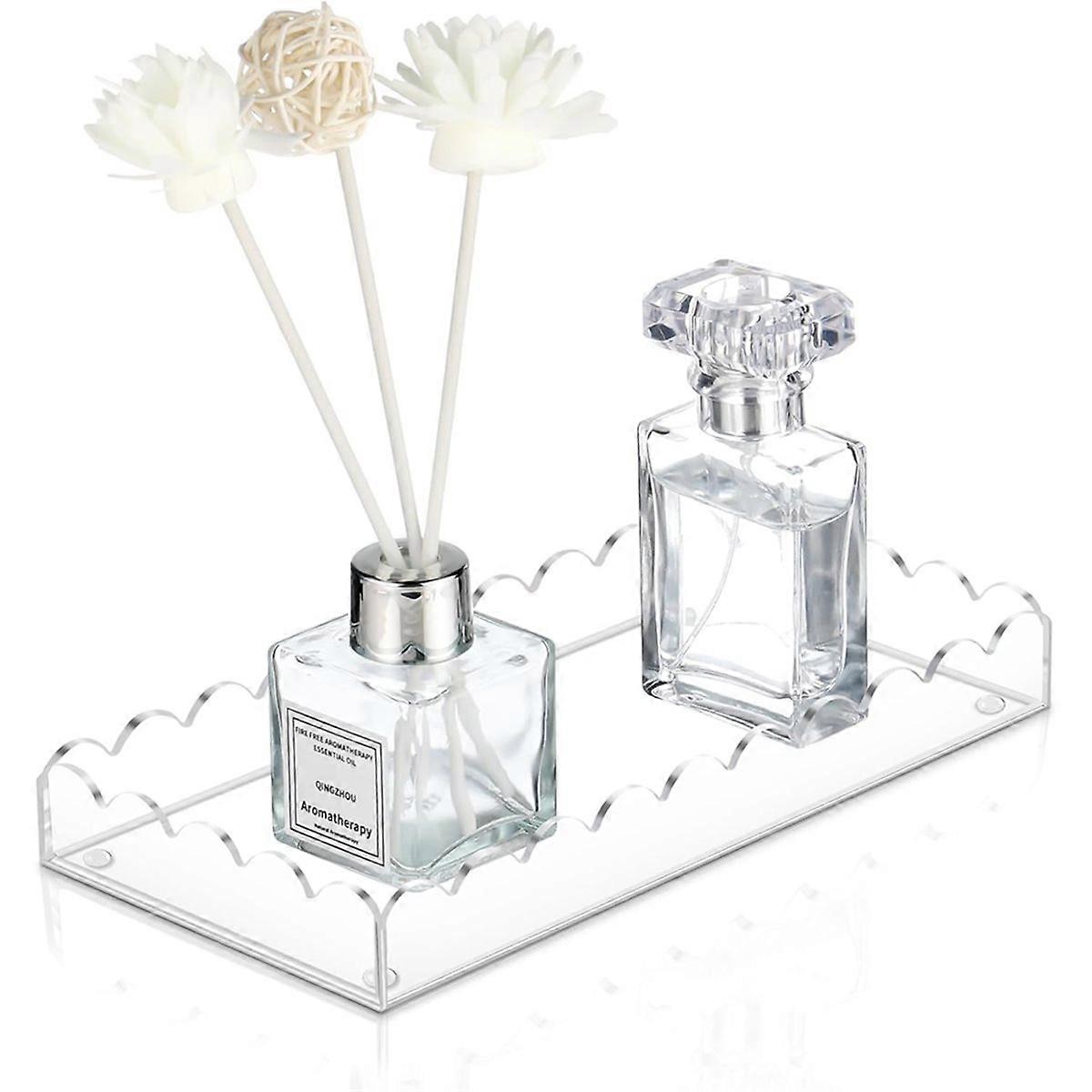 Acrylic Bathroom Vanity Tray 7.9"