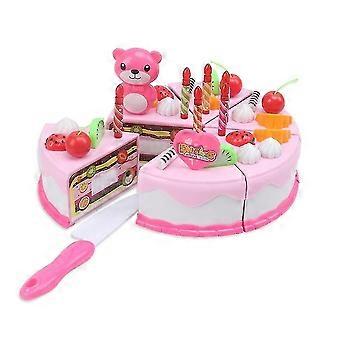 Geburtstag Kuchen Spielzeug Set Kuchen Spielen Tee Party Dessert Set mit Licht 37 Stück Vorgeben Schneiden Von Essen Spielzeug