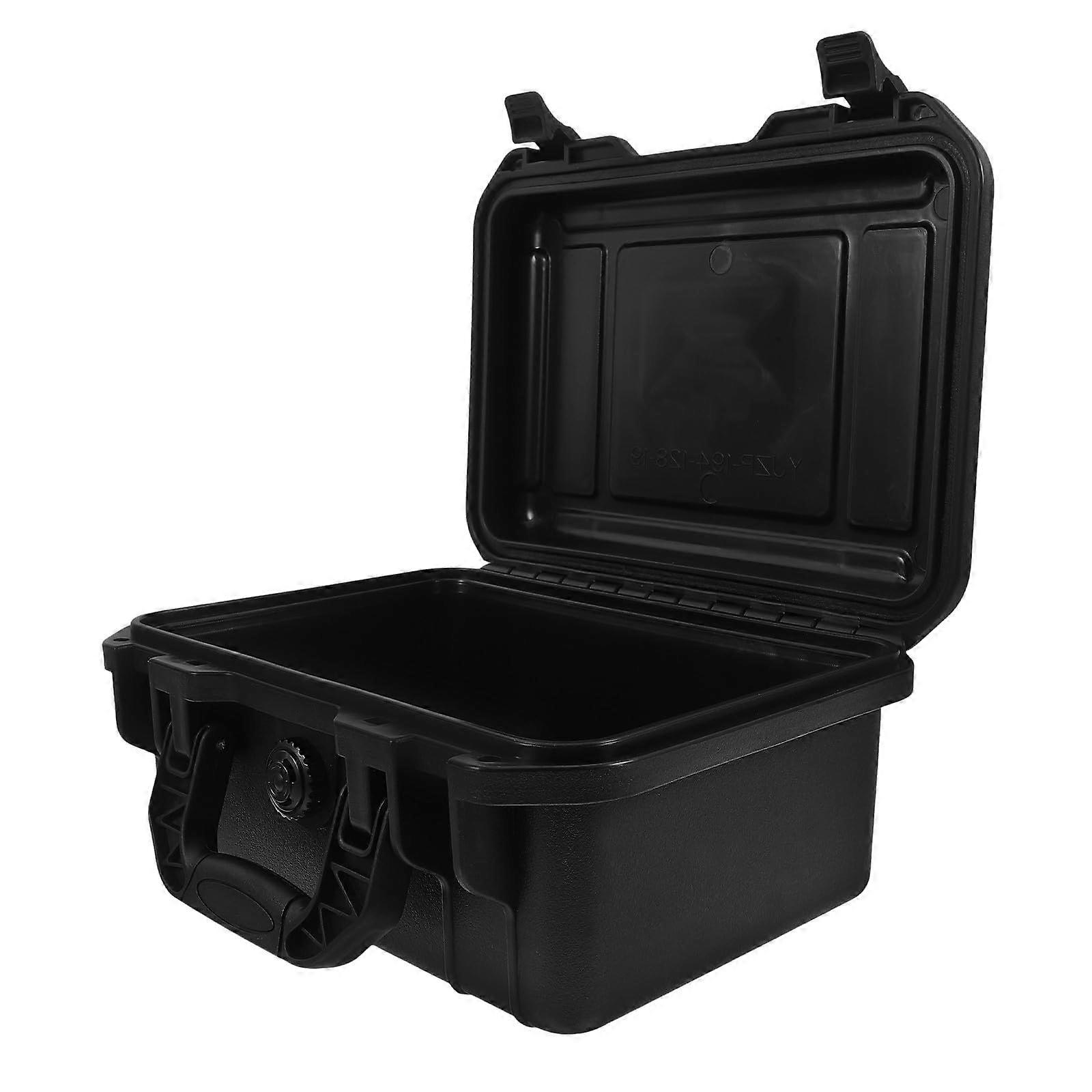 Small Waterproof Plastic Tool Box with Handle for Home and Workshop Tool Organizer, 194x128x86mm