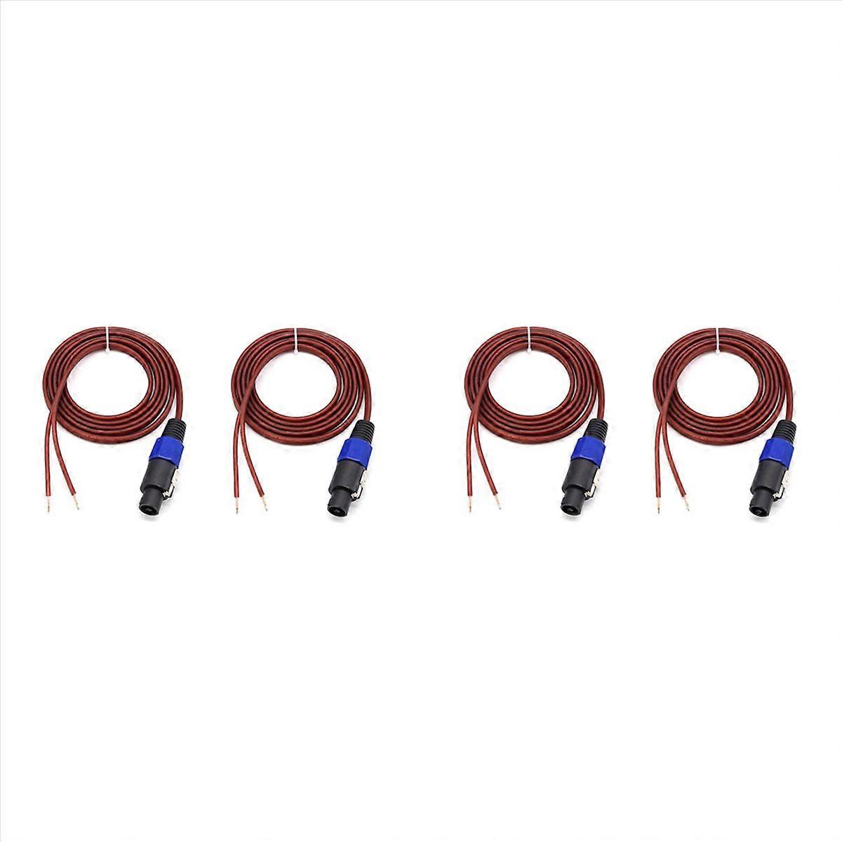 2Pcs Speakon Speaker Cable Bare Wire Open End Cable, Wire Audio Cord