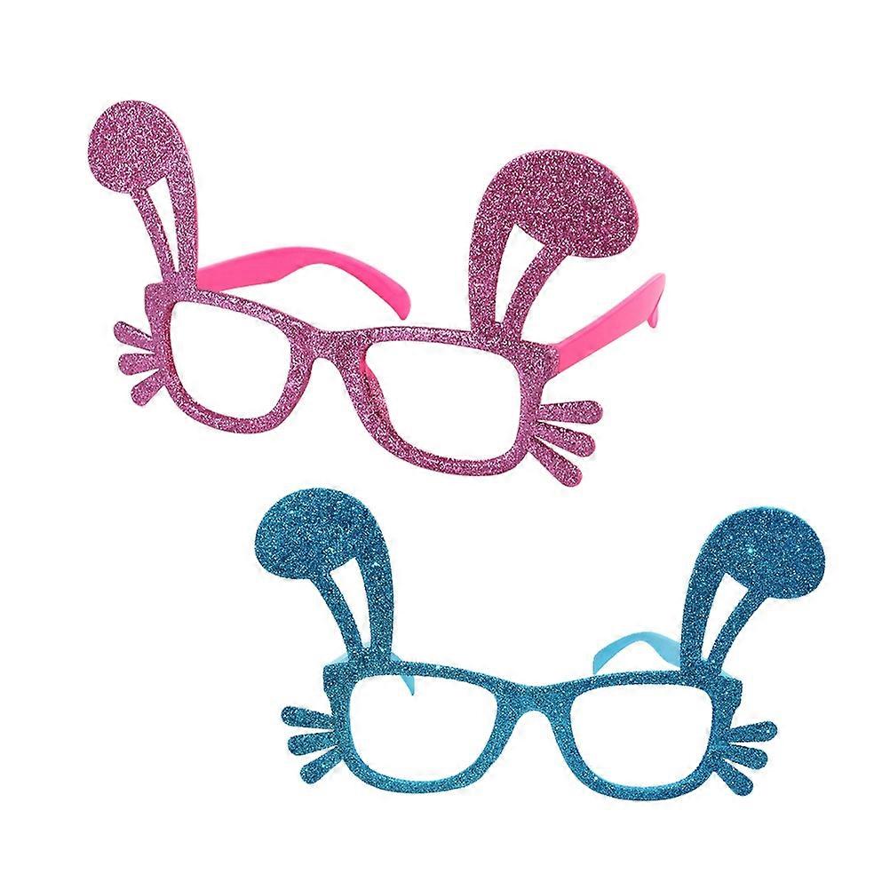 Prop Glasses Rabbit Ear Glasses for Decoration 2Pcs Easter Party