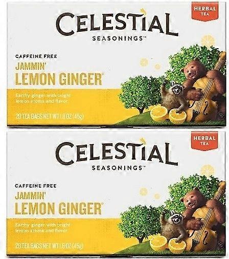 Celestiale krydderier Jammin Lemon Ginger Tea 2 Pack