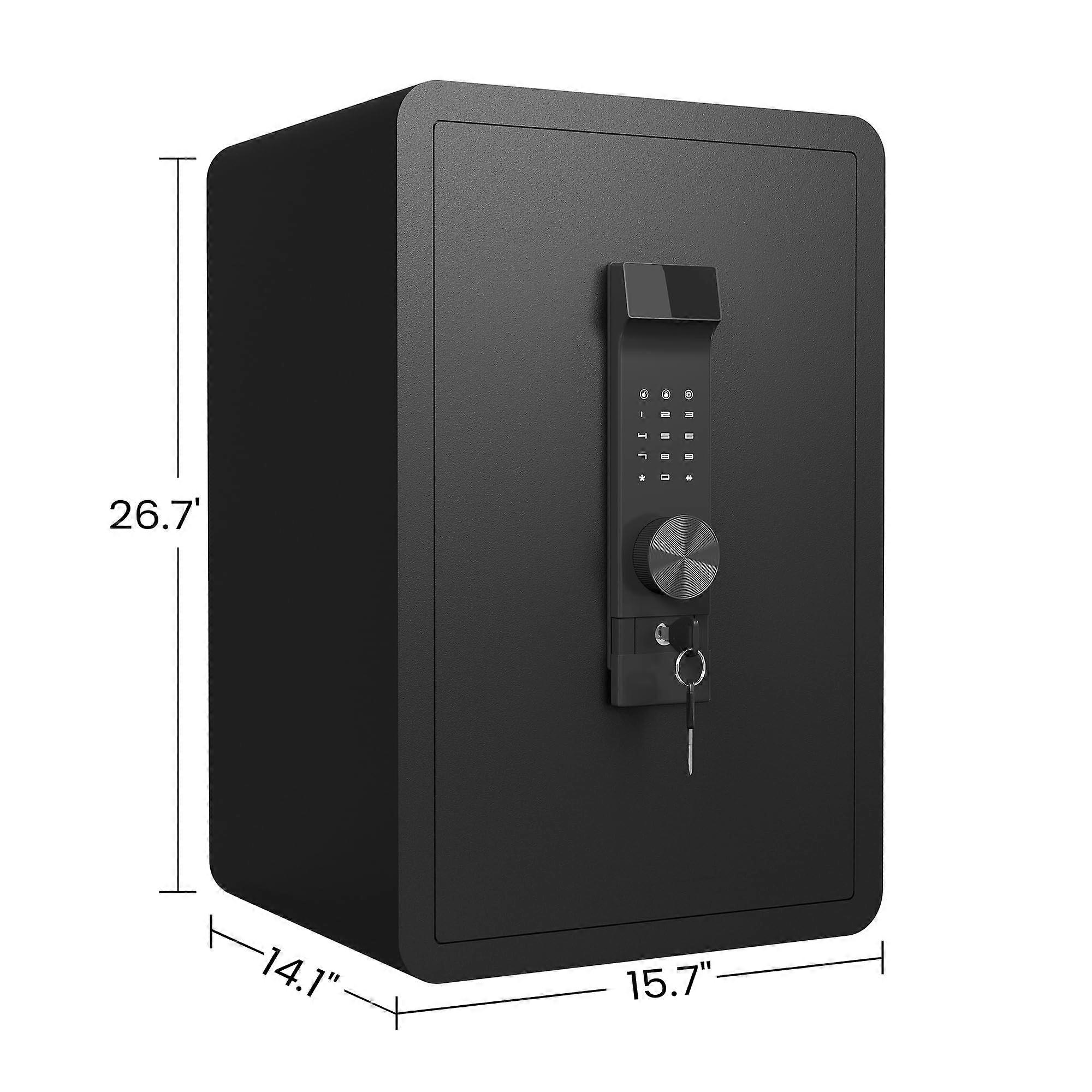 Large Fireproof Waterproof Security Safe with Electronic Keypad, Key Override and Adjustable Compartments