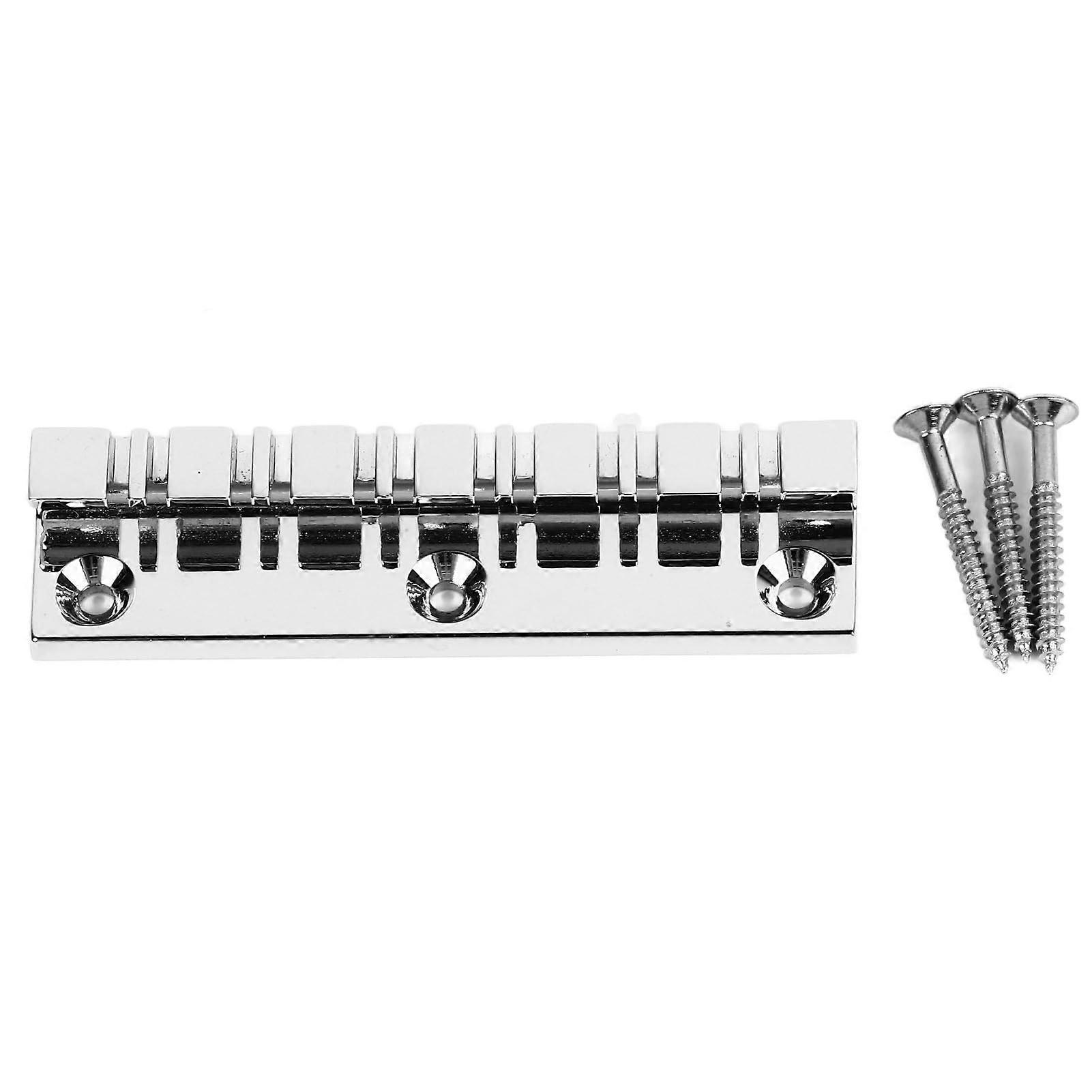 12 String Guitar Bridge Chrome Tailpiece Enhanced Tuning Stability Improved Sustain Easy Replacement
