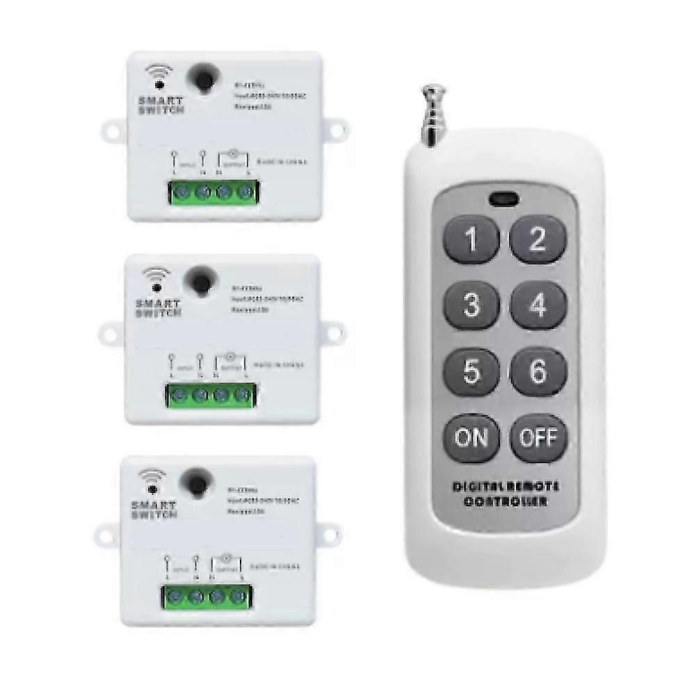 Wireless Remote Control Switch, 433MHz 220V AC Power Supply, 433MHz Receiving Module, for Learning-Type Remote