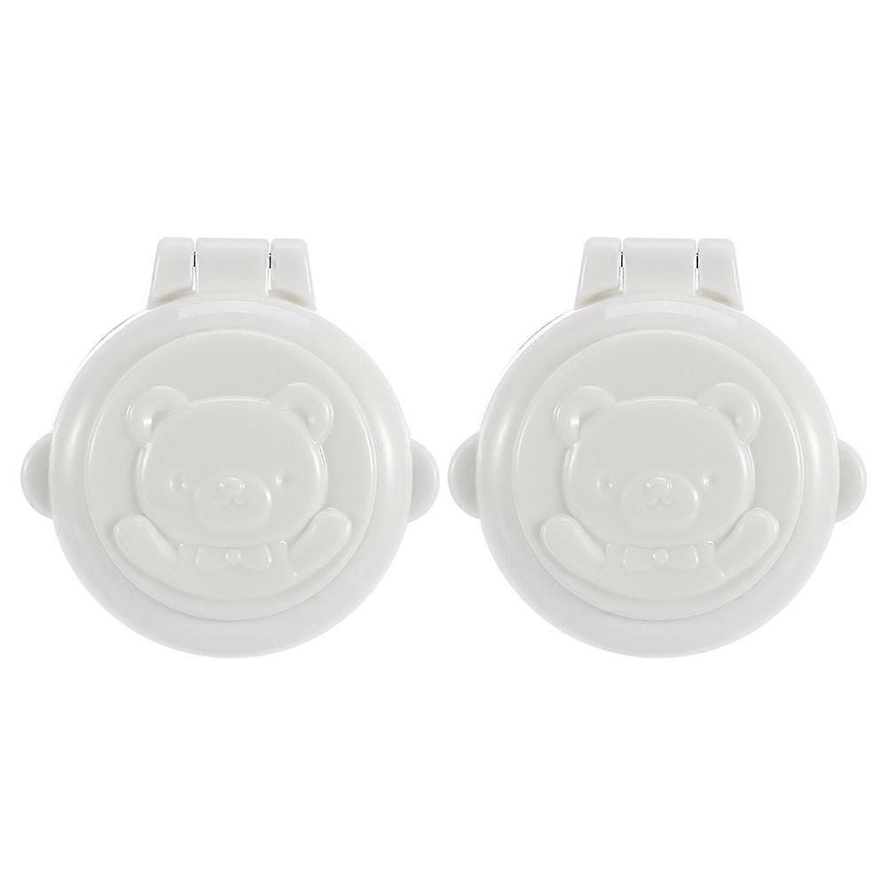 Child Proof Button Lock Car Button Security Lock for Safety 2Pcs White ABS