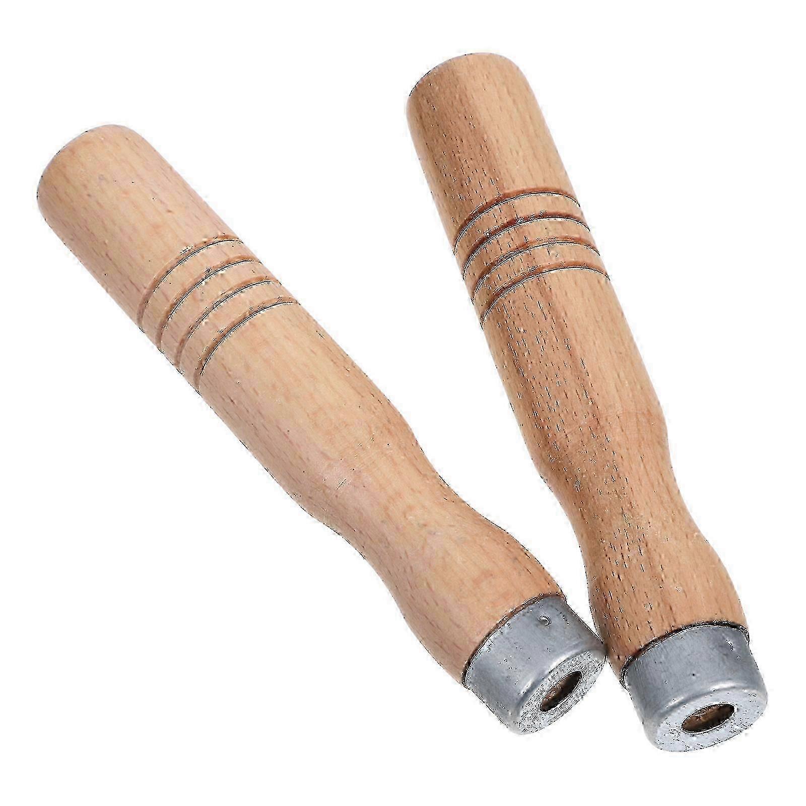 2Pcs Beech Wood Handle compatible Pans Home Kitchen Replacement
