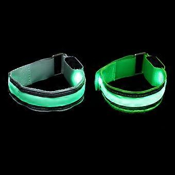 Bracelet fluorescent LED pour sports de plein air, lot de 2 brassards pour la course nocturne
