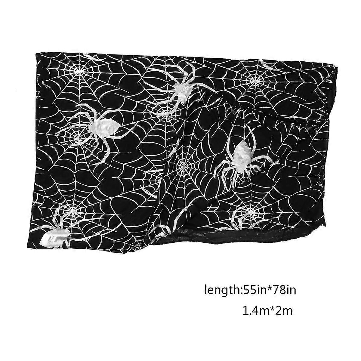 Halloween Tablecloth Spider Web Pattern Tablecloth for 3Pcs Decoration