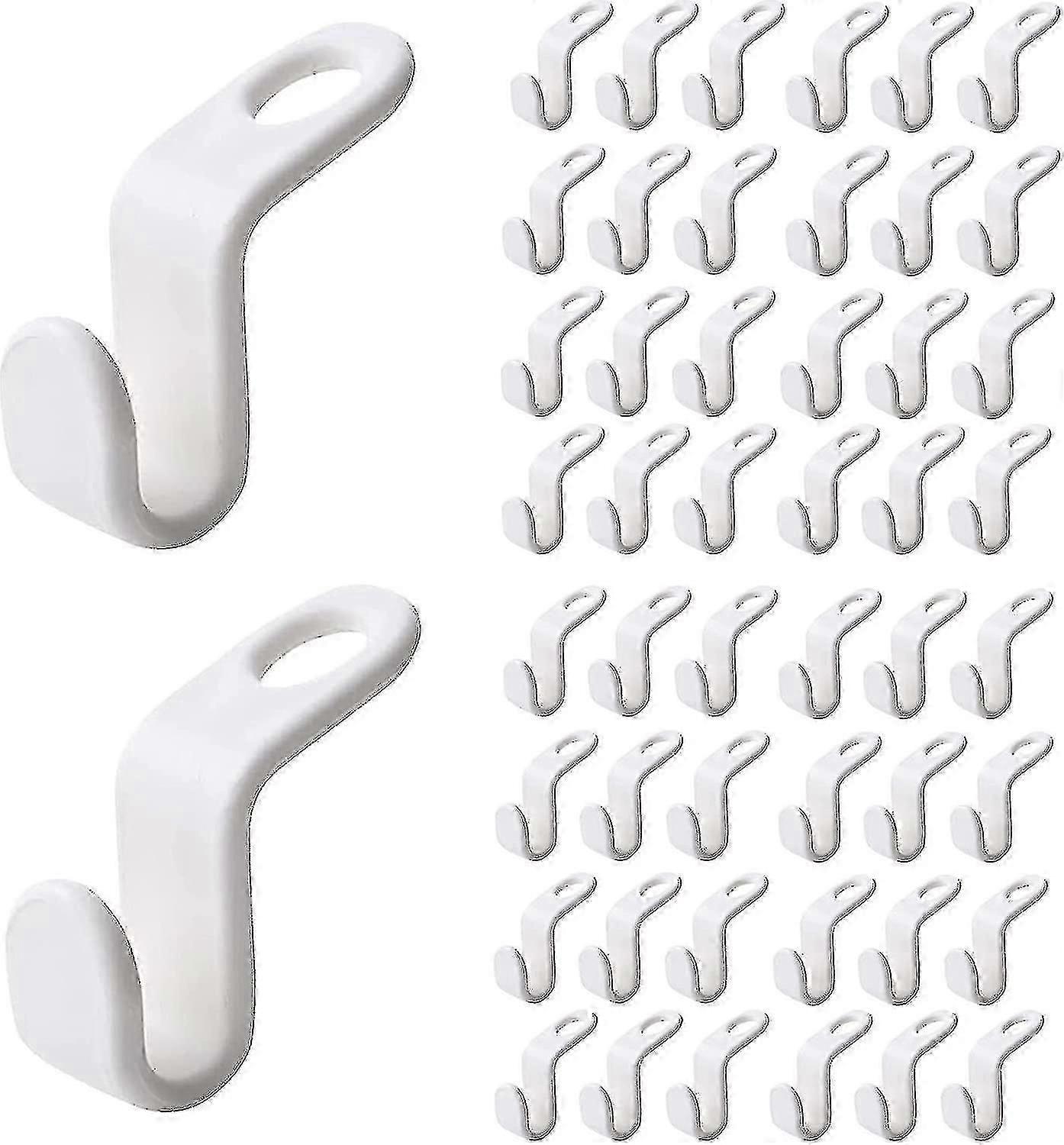Space-Saving Hanger Connector Hooks with Extension Clips for 50 Pcs
