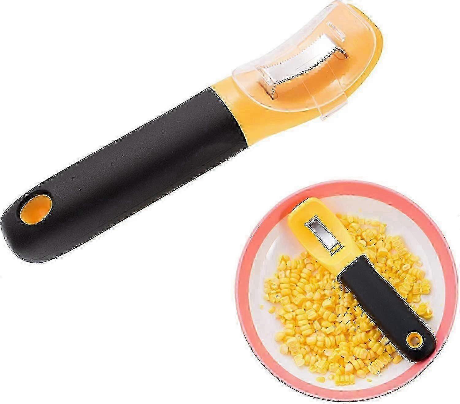 2 Pack Corn Cob Stripper Tool, Corn Sheller Kernel (Yellow & Black)