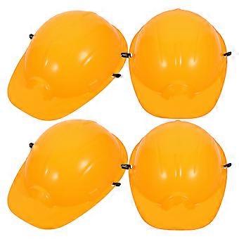 Orangefarbene Bauhelme, Spielzeughelme für Kinder, 5 Stück