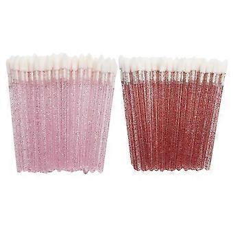 Plastic Lipstick Brush Disposable Lipstick Applicator for Makeup Use 100Pcs