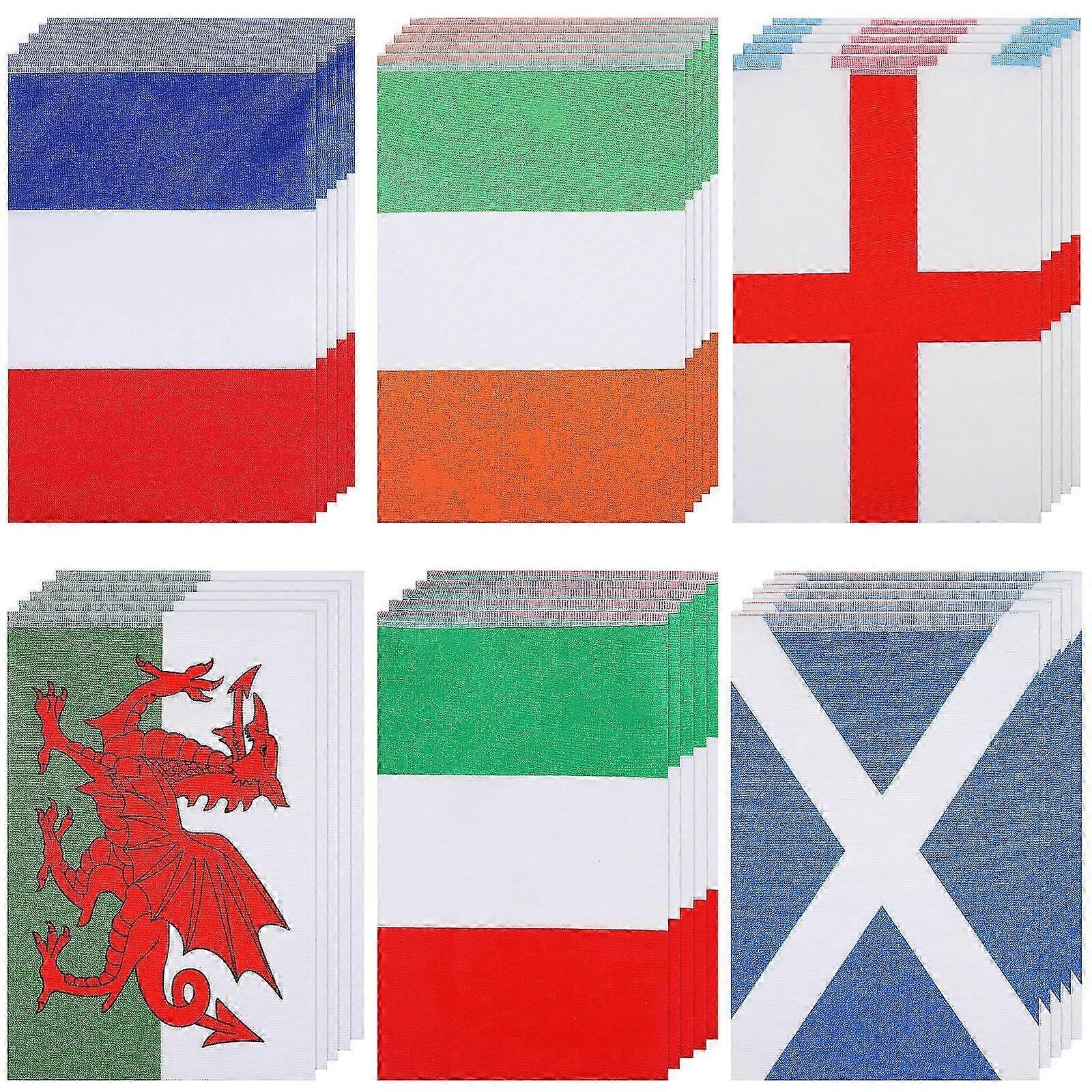 Country Flags Banner String Flags for Decoration Assorted Colors 3Sets