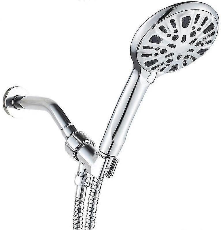 High Pressure 9-setting Chrome Face Handheld Shower, Supercharge