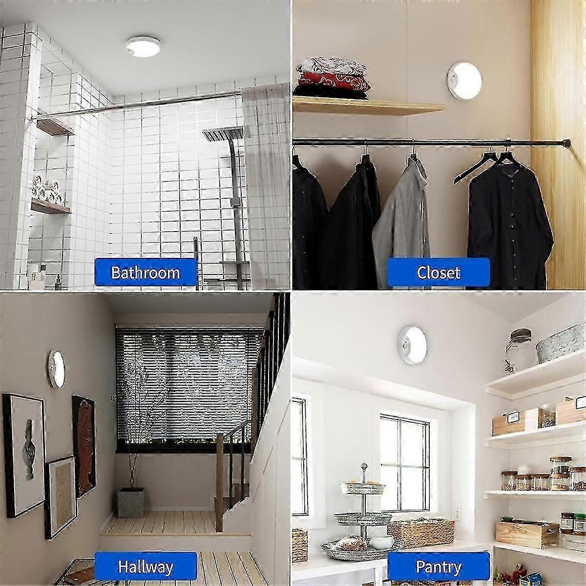 Ceiling Light, Wireless Led Ceiling Light With Remote, Motion Sensor Light Indoor Rechargeable, Shower Light For Inside