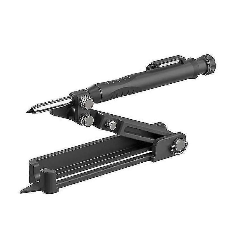 Multifunctional Scribing Tool Construction Scribe Marking Tool Measuring Tool (black) (1pcs)