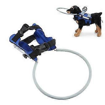 Blinde Hundegeschirr-Führungsvorrichtung, Antikollisionsring für blinden Hund blau (S)