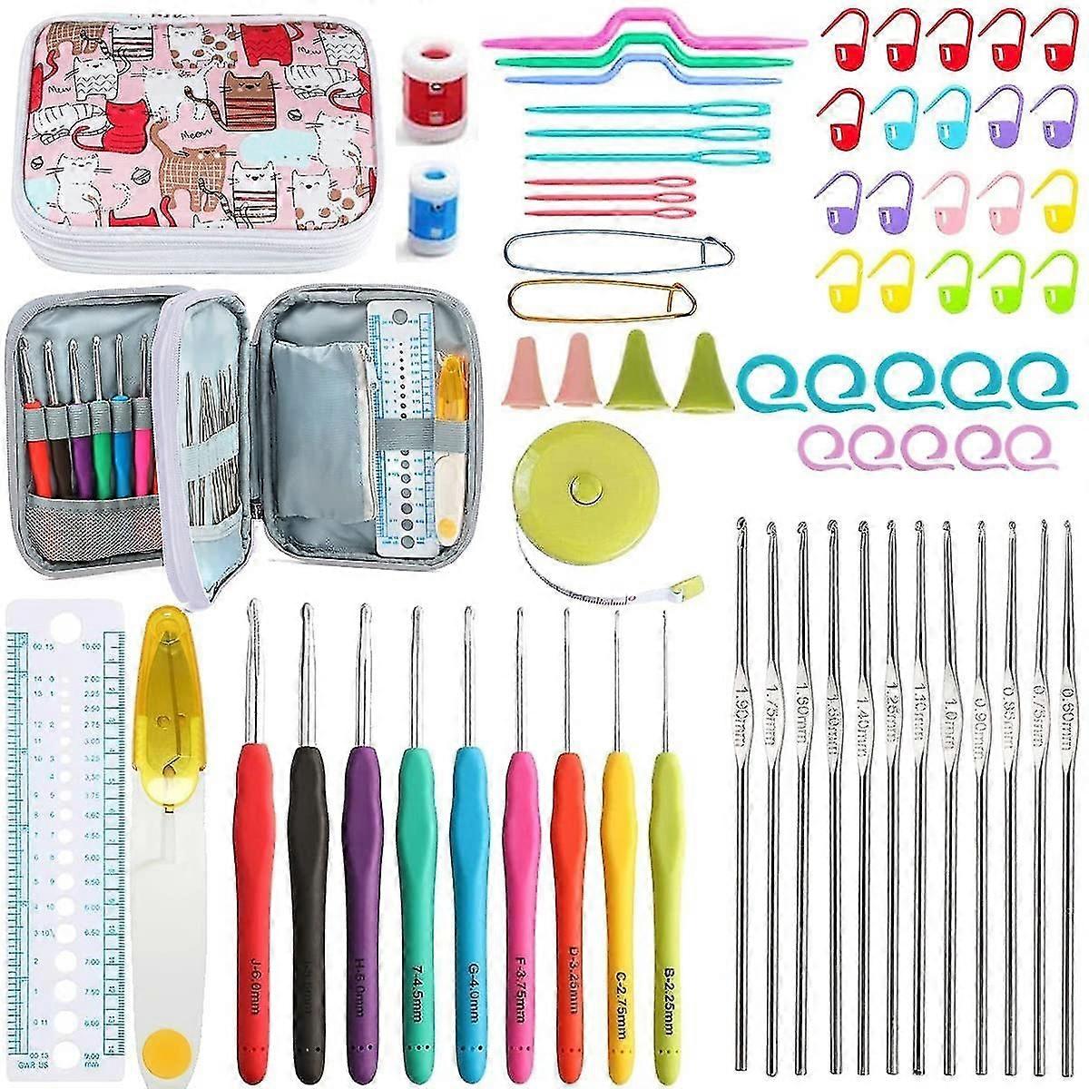 72 Pcs Crochet Hooks Set