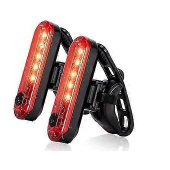 Usb Rechargeable Led Bicycle Tail Light (2 Pcs, Red)
