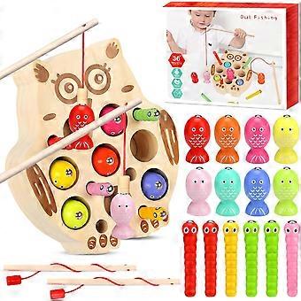 Children's Toy 2 Years Old, Montessori Games 2 Years Old, Wooden Toys Fishing Game, Magnetic Fishing Game, Children's Educational Wooden Toy, Children