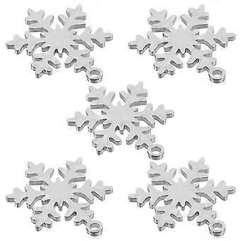 Stainless Steel Christmas Pendant for Dog Featuring Tree Snowflake 10Pcs