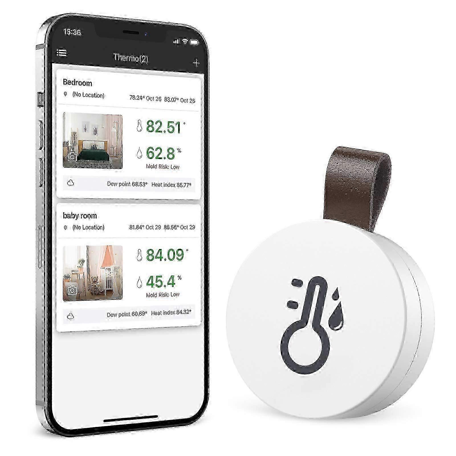 Bluetooth Hygrometer Thermometer - Mini-Sensor-Temperaturmonitor Home Office iOS Android