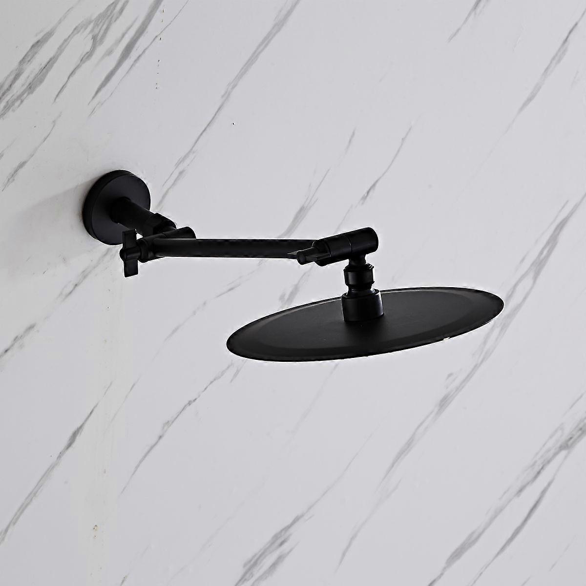 Angle adjustable shower head kit 8"R Black
