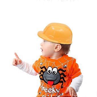 6pcs Kids Simulation Engineering Helmet Safety Helmet for Children (Yellow)