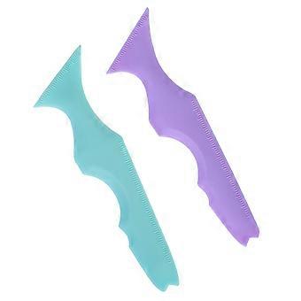 Beauty Aid Multi-Function Eyeliner Stencil Silicone Tool 2Pcs for Makeup