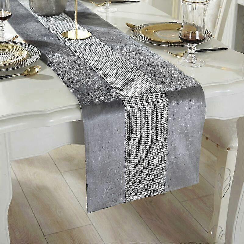 Grey Table Runner 32 x 180 cm, Sequin Table Runner, Wine Cellar Diamond (180 cm, Grey)