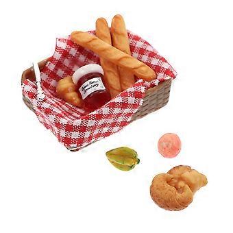 Mini Bread Basket Adornment Simulation Mini Bread Basket for Decor 1Set