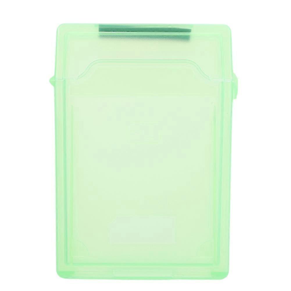 2.in HDD SSD Protective Case Portable Protective Box Plastic Moisture-Proof SSD Hard Disk Protector Dustproof Green