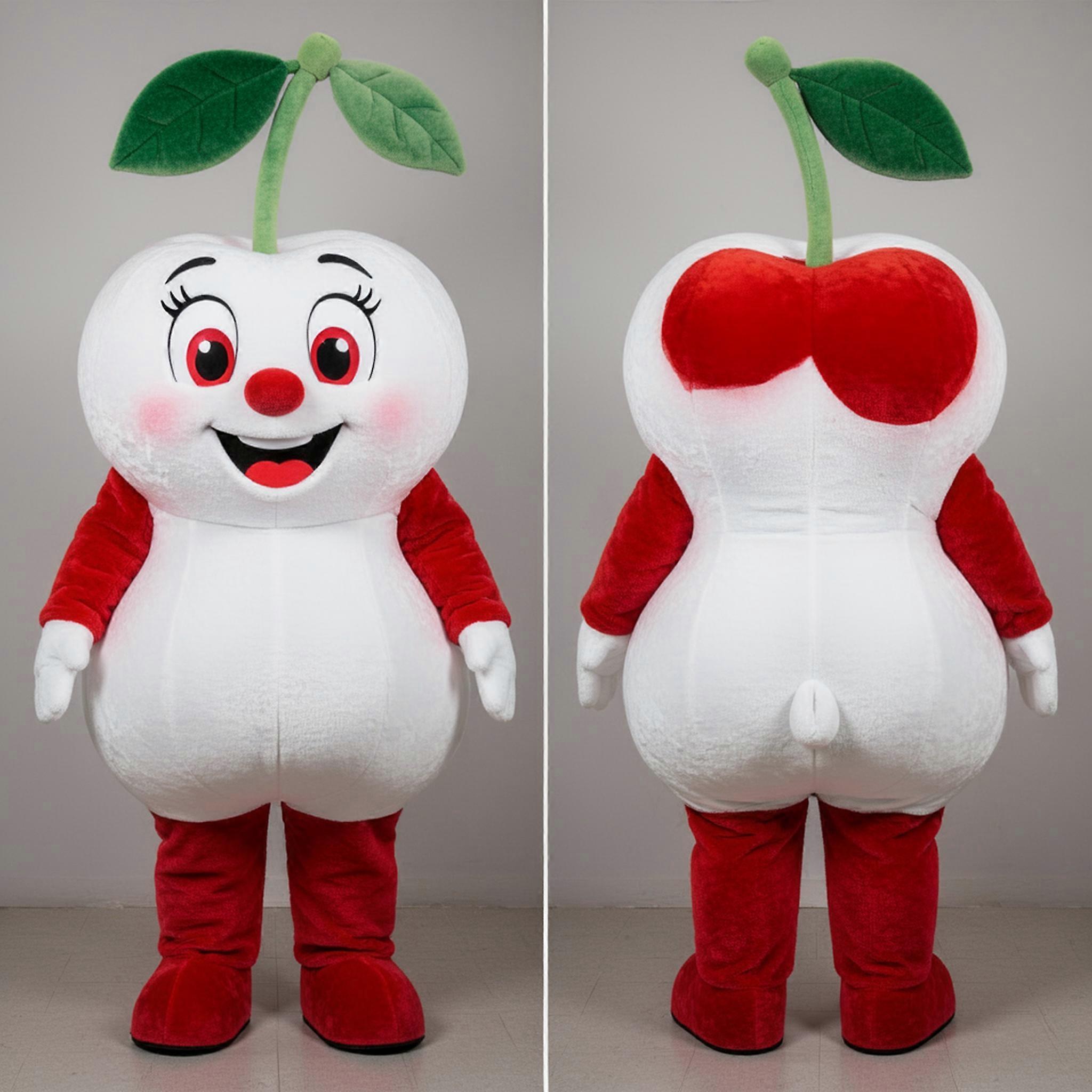MASTICOT White Rounded Cherry Mascot
