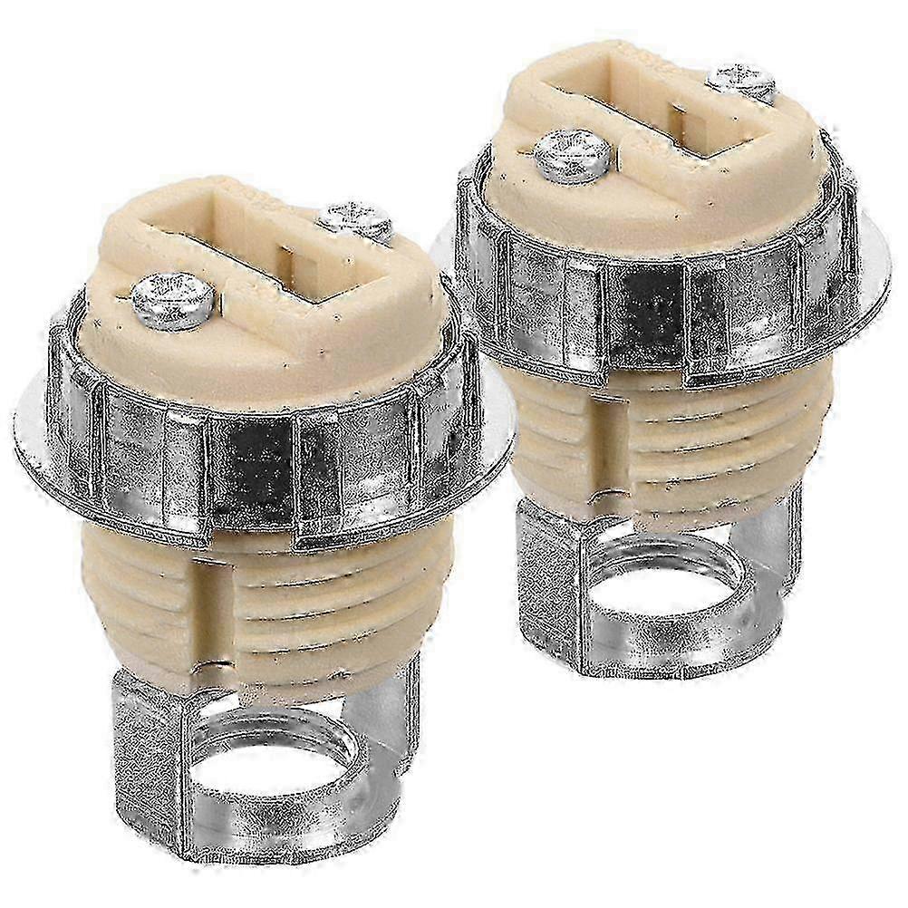 Replacement 2pcs Ceramic G9 Light Threaded Socket Screw-in Light Bulb Holder Socket 26s